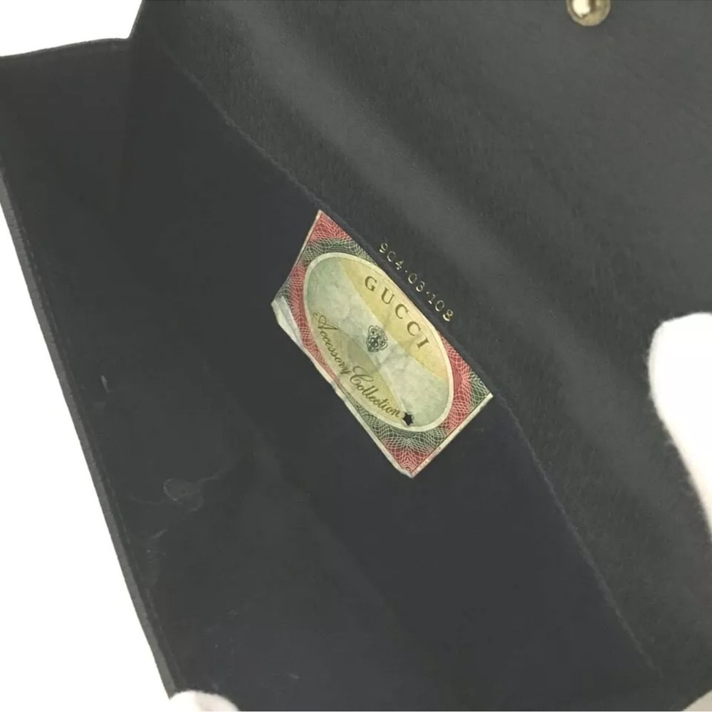 OLD GUCCI GG Logo PVC Leather Long Bifold Wallet - Picture 6 of 8